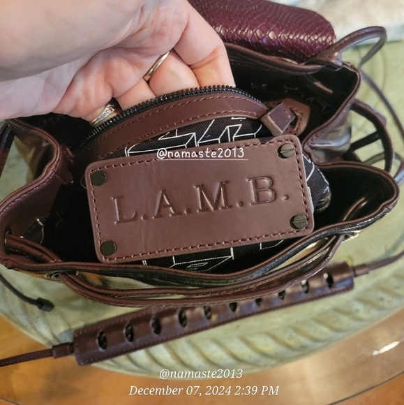 L.A.M.B. Gwen Stefani Leather Shoulder Bag Snakeskin Designer Luxury Celeb #72 - Picture 6 of 16